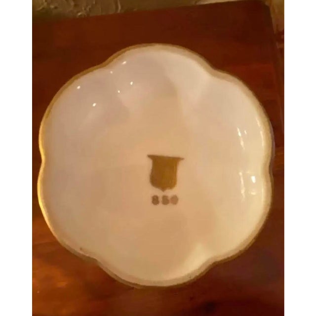 Art Deco Vintage Pickard China Gold-Encrusted Vase "Rose and Daisy" Pattern For Sale - Image 3 of 5