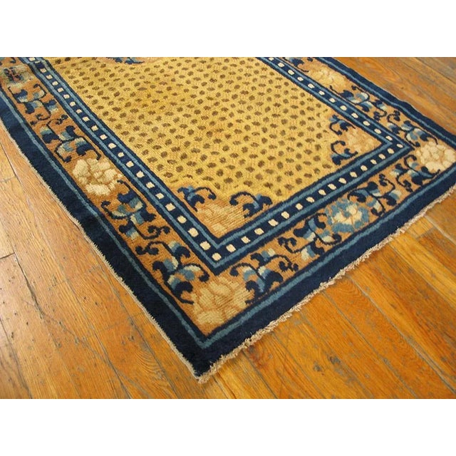 Asian Early 19th Century W. Chinese Ningxia Carpet ( 2'9" x 5'6" - 84 x 168 ) For Sale - Image 3 of 5