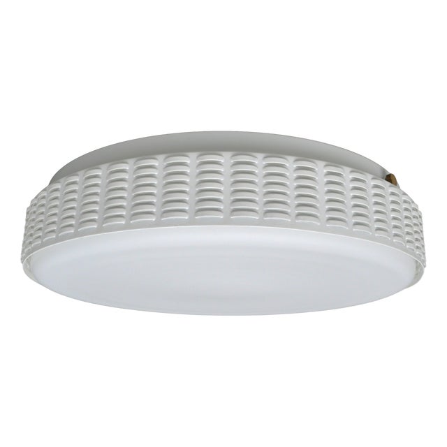 Vintage German Ceiling Light in Frosted Glass, 1960s For Sale
