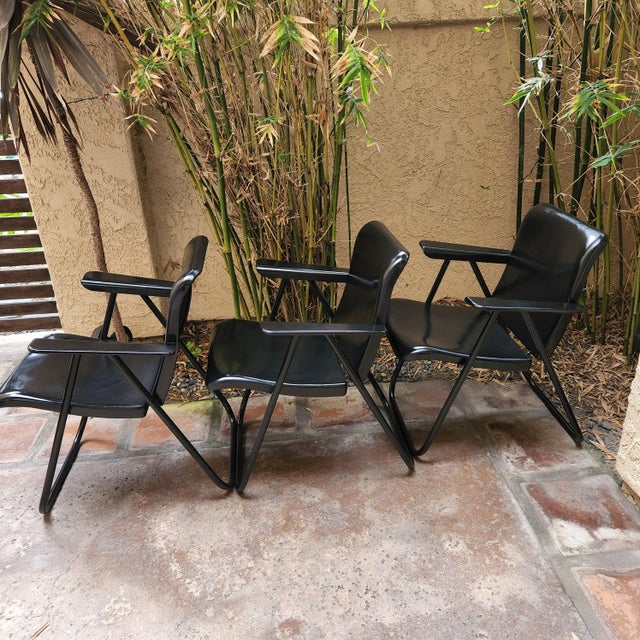 1950s Vintage Samson Folding Chairs Russel Wright Shwayder Bros Inc 1950s For Sale - Image 5 of 13
