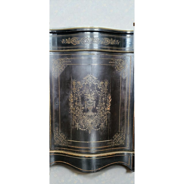 Napoleon III Console Table in Brass and Wood For Sale - Image 5 of 10