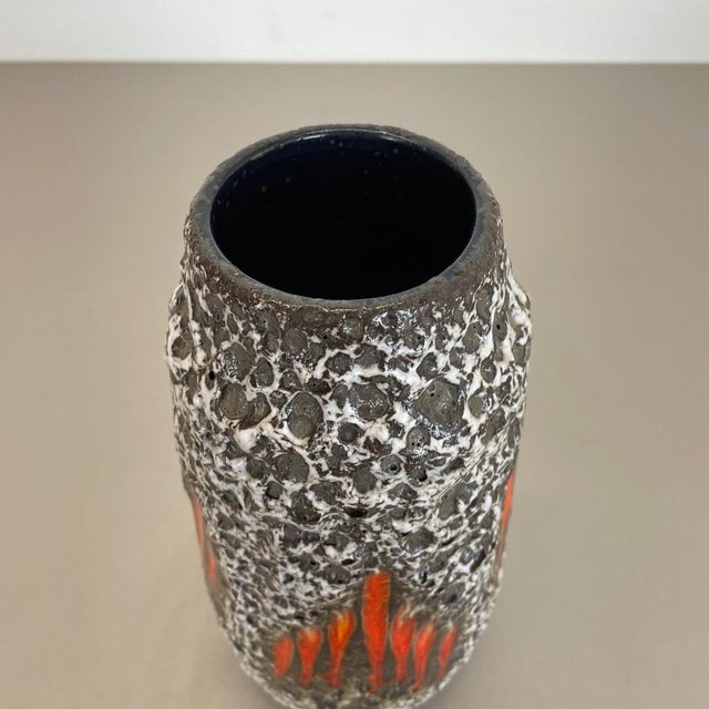 Zig Zag Lora Fat Lava Vase from Scheurich, Germany, 1970s For Sale - Image 15 of 18