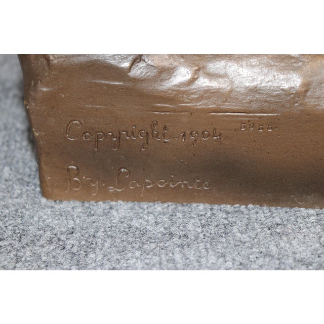 Antique French Bronze Titled Le Devoir Civique, After Eugene Marioton. For Sale - Image 12 of 16