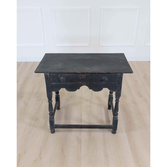 English English 18th Century Painted Oak Side Table For Sale - Image 3 of 10