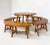 Mid-Century Modern Brutalist dining set, fir, 1950s.