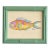 Original Hand-Painted Fish Painting in a Hand-Painted Frame For Sale