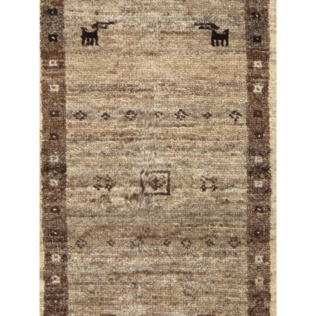 Tribal Vintage Hand-Knotted Persian Gabbeh Rug 2'2" X 3'5" For Sale - Image 3 of 5