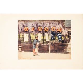 1901 Mortimer Menpes, "Wistaria" Original Period Antique Print of Japan From London For Sale