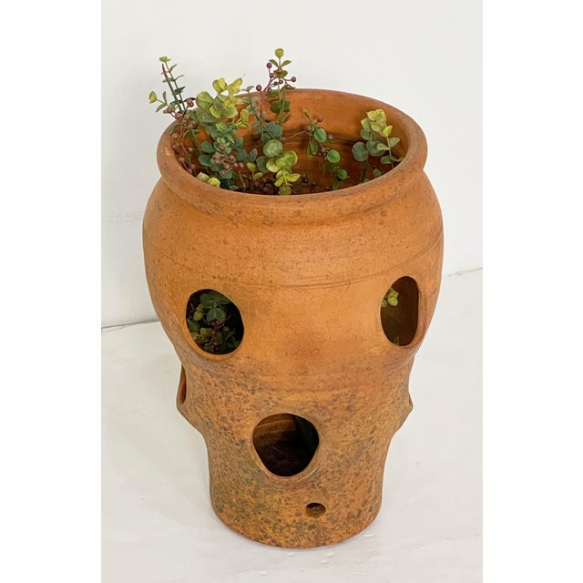 Cinnamon English Strawberry Planter Pots of Terracotta - Two Available For Sale - Image 8 of 8