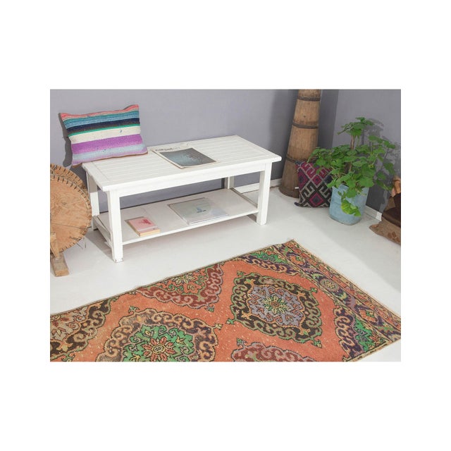 Vintage Turkish Decorative Runner Rug - 3`1" X 12`11" For Sale In Los Angeles - Image 6 of 6