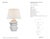 Marie Flanigan by Visual Comfort Signature Bingley Medium Organic Table Lamp in Sandy White with Linen Shade Designer:...