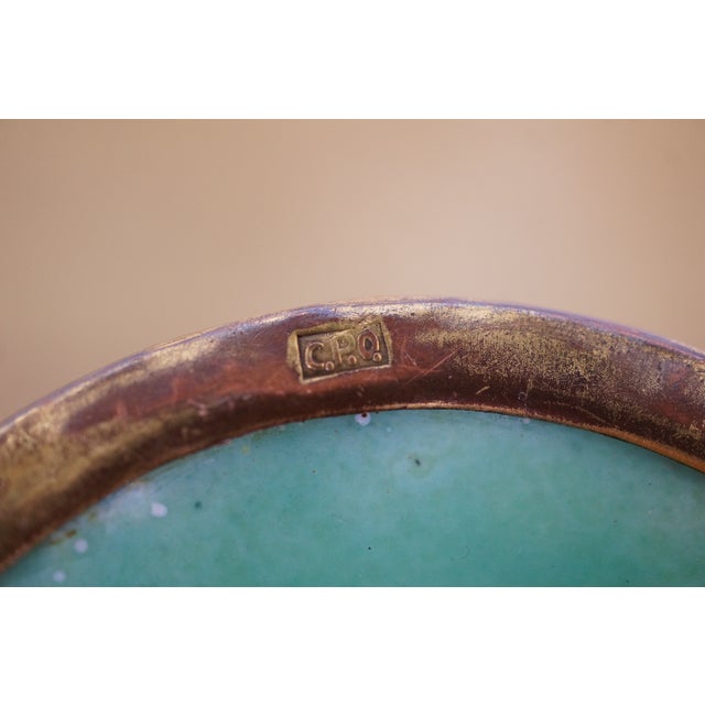 Antique Japanese Ando Jubei Celadon Wireless Cloisonne Vase Urn 10" For Sale - Image 12 of 13