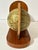 Vintage Mid 20th Century Wood and Paper Mache Old World Globe Book Ends- Pair of 2 For Sale - Image 4 of 12
