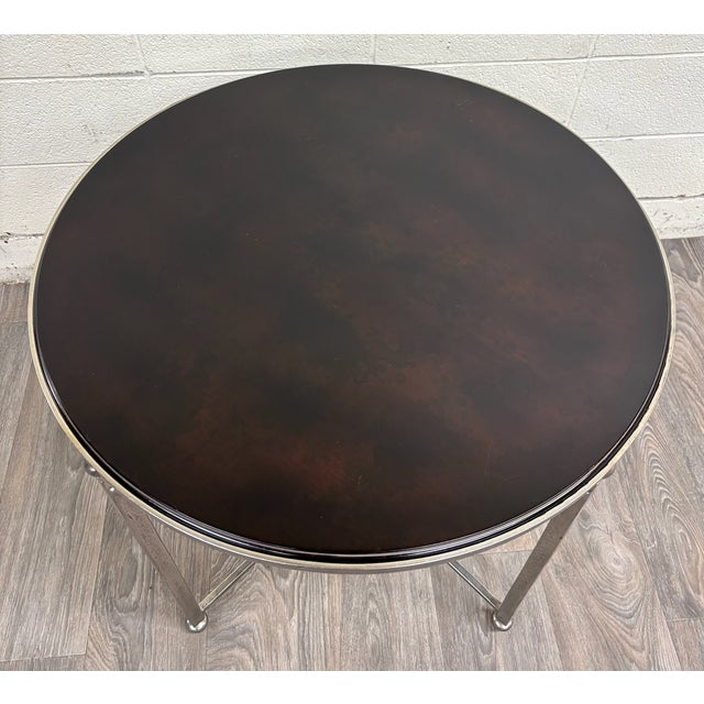 Vintage Milling Road by Baker Furniture Round Accent Table For Sale - Image 4 of 14
