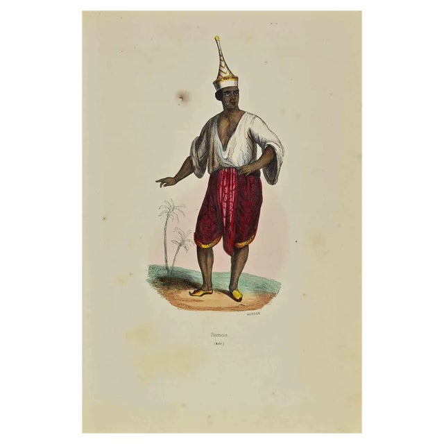 Auguste Wahlen, Siamese, Lithograph, 1844 For Sale