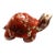 Miniature Red and White Turtle - Hand Carved From Natural Brecciated Jasper For Sale