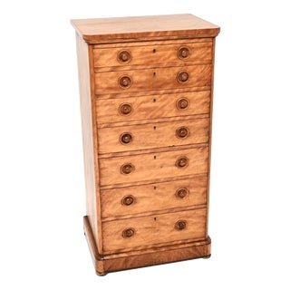 Antique Victorian Satinwood Chest of Drawers from Heal and Son, 1860 For Sale