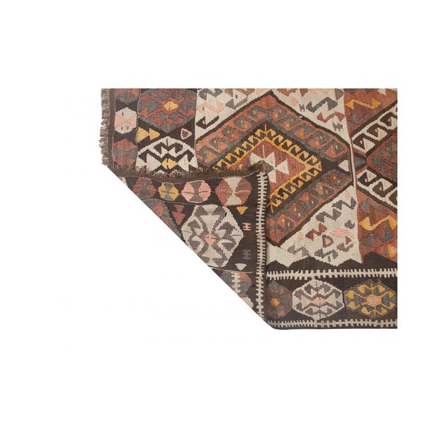1960s Vintage Turkish Kars Kilim Rug - 4`10" X 12`10" For Sale - Image 5 of 6