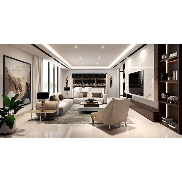 White Crystal and Wood Coffee Table by Jacobo Ventura for CA Spanish Handicraft For Sale - Image 4 of 7