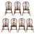 Set of Seven Windsor Style Oak Side Chairs For Sale
