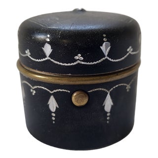 Antique French Napoleon III Aluminium and Brass Travelling Pocket Inkwell For Sale