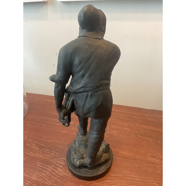 Figurative Bronze of a Fisherman For Sale - Image 3 of 5