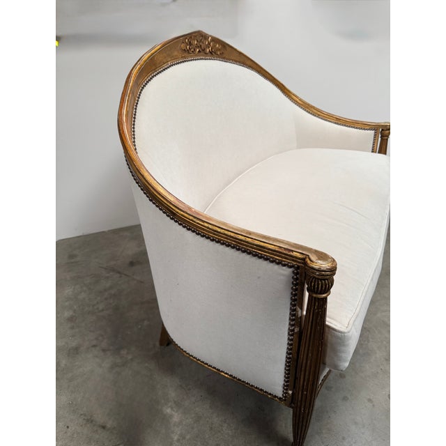 1930s Gilt Canape Settee, Attributed to Paul Follot Art Deco For Sale - Image 14 of 15
