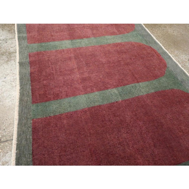 Mid 20th Century Galerie Shabab Collection Mid-20th Century Turkish Art Deco Style Rug For Sale - Image 5 of 8