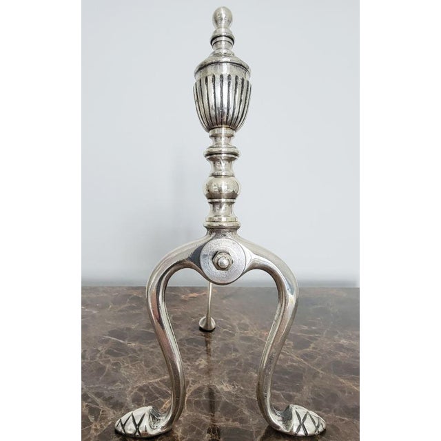 Brass Fireplace Andiron Set in Silver Antique Finish – Exquisite Italian Artisanal Craftsmanship Enhance your fireplace...