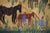 Textile Vintage 1988 Zayed Handwoven Wool Tapestry – Egyptian Folk Art Meadow Scene 4'9" × 3'1" Ft For Sale - Image 7 of 8