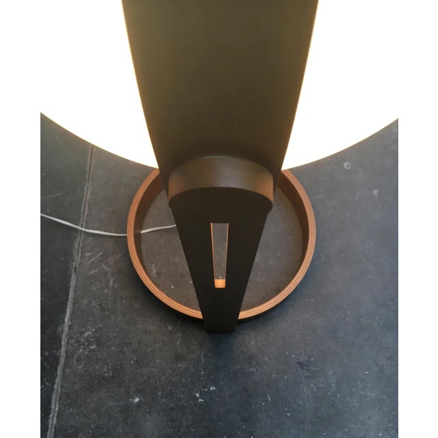 Mid-Century Swiss Space Age Plastic & Plywood Floor Lamp from Temde, 1960s For Sale - Image 6 of 18