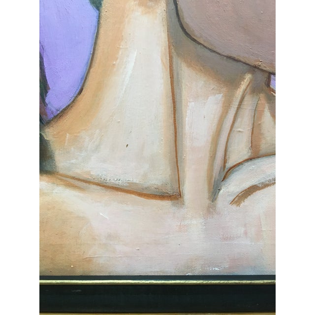 Vintage Mid Century Figural Portrait For Sale - Image 10 of 11