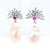 Diamond, Ruby and Baroque Pearl Platinum Drop Earrings - Fei Liu, Pair For Sale - Image 4 of 9