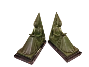 Art Deco Bookends by Max Le Verrier, France, 1920s, Set of 2