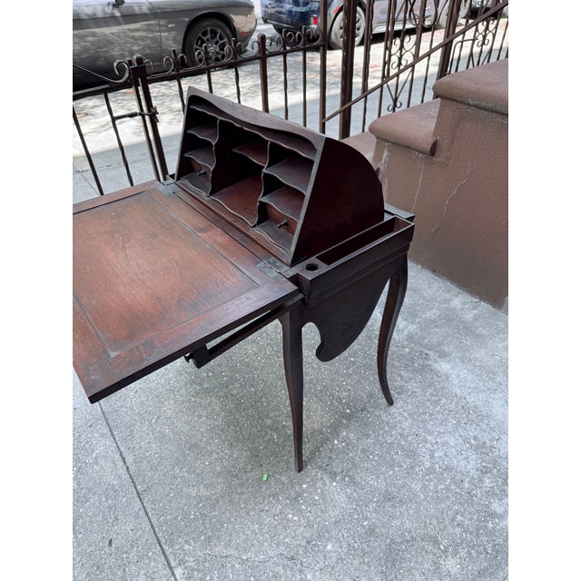 19th Century French Provencial Antique Petite Secrétaire/Side Table/Writing Desk For Sale - Image 9 of 18