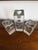 Glass Blenko Cracked Ice Candle Holders For Sale - Image 7 of 9