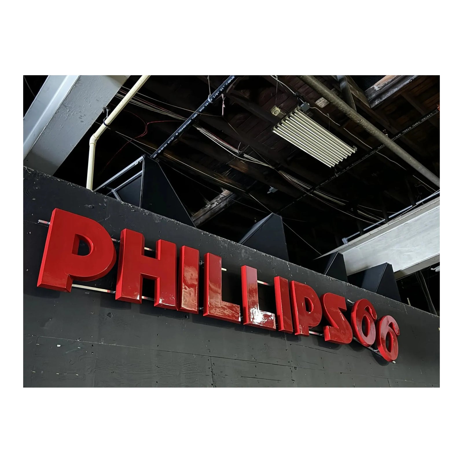 1940s Phillips 66 Cast Aluminum Gas Sign | Chairish