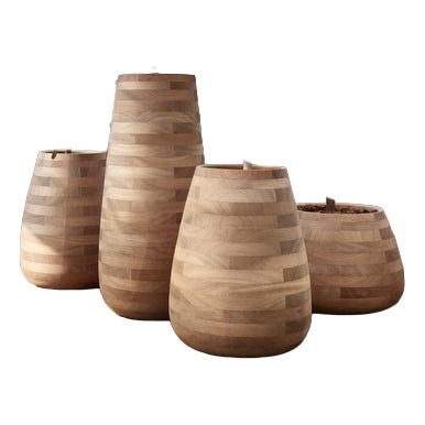 Tuber Planter in Wood by Haldane Martin for Indigenus For Sale
