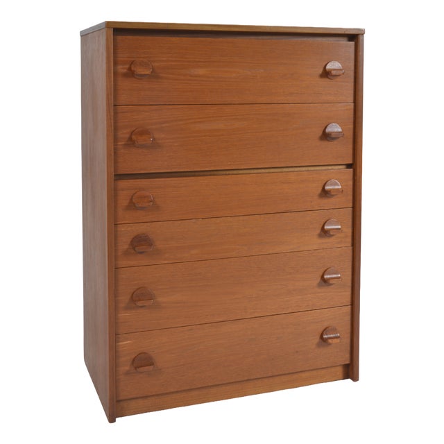 Mid-Century Teak Tallboy Chest of Drawers by Stag in the style of Cantata Range by Ron Carter, 1960s For Sale