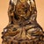 Vintage Chinese Mud‑Gilded Bronze Guanyin Bodhisattva Seated Lotus Figure, Chinoiserie Altar Statue For Sale - Image 9 of 10