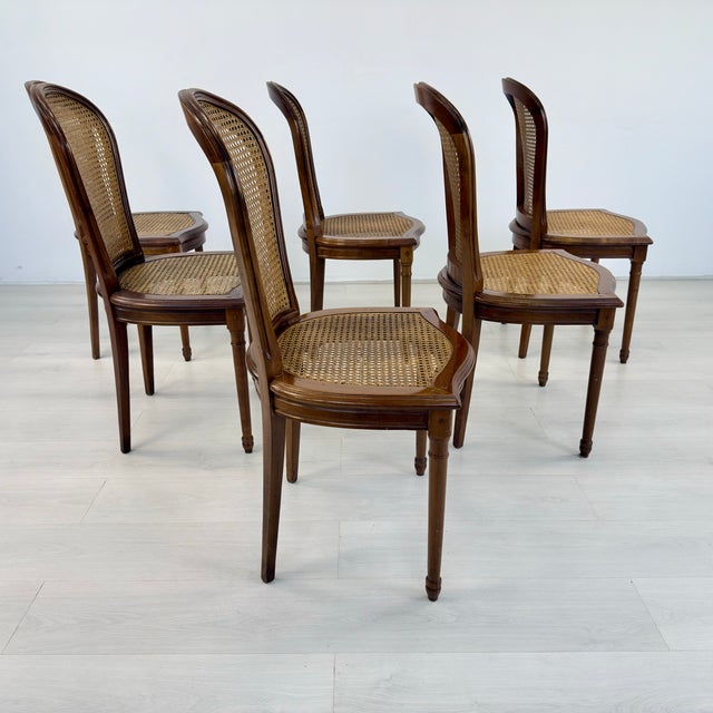 1960s Louis XVI Style Dining Chairs - Set of 6 For Sale - Image 5 of 9