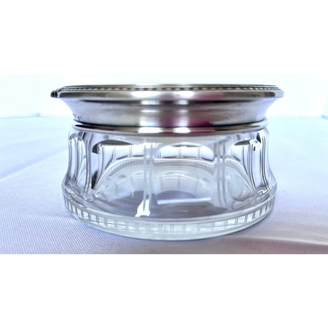 Antique Gorham Sterling Silver & Cut Glass Dresser Jar, Circa 1910 For Sale - Image 15 of 15