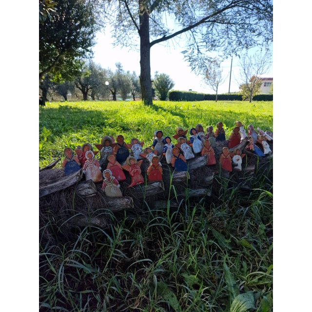 Scandinavian Decorative Hand-Painted Terracotta Christmas Figurines, 2000s, Set of 35 For Sale - Image 11 of 18
