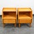 Pair of solid oak nightstands by Dillingham. Recently restored and ready for another 30 years of use. Marked and dated...