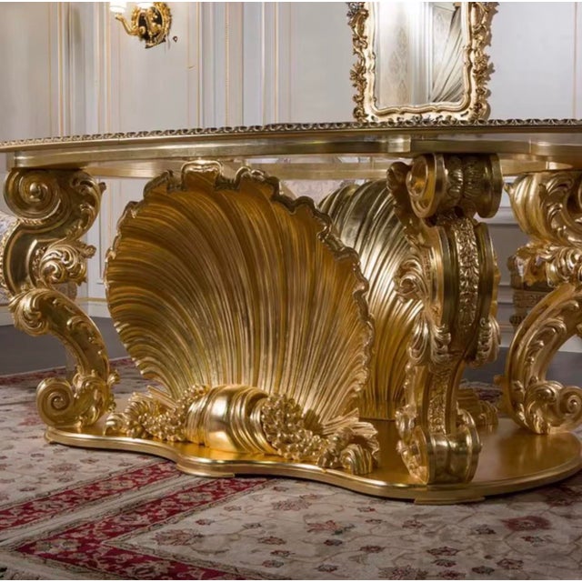 Early 21st Century Maison Velour Imperial Shell Baroque Dining Set – Table & 6 Chairs For Sale - Image 5 of 7