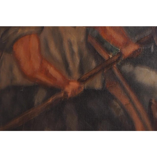 1950s William Gropper Paddling Oil Painting For Sale In San Diego - Image 6 of 7