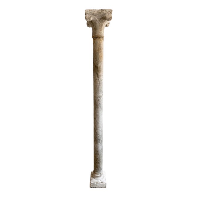 15th Century Marble Column, Italy For Sale
