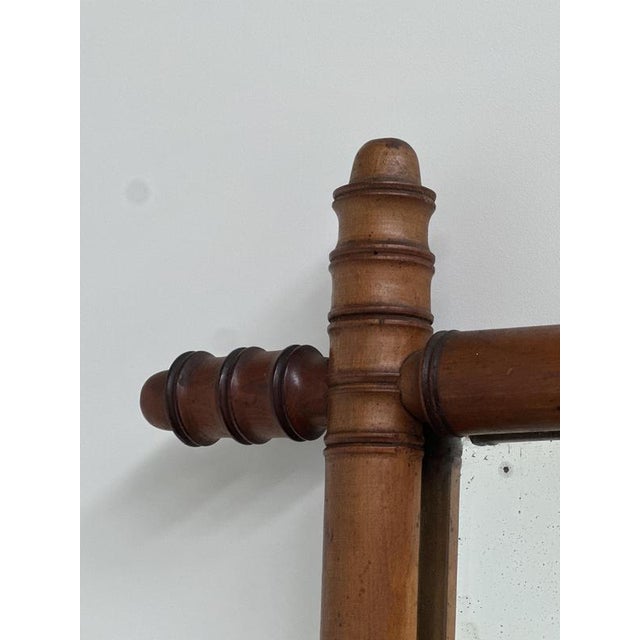 Antique Faux Bamboo Mirror, France For Sale - Image 6 of 14
