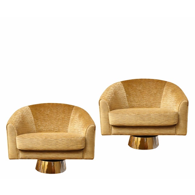 Vintage Swivel Chairs by Jean-Rémy Couradette, France, 2000, Set of 2 For Sale - Image 9 of 9