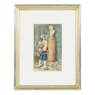 Rainha D. Amélia, Watercolor, 19th Century For Sale